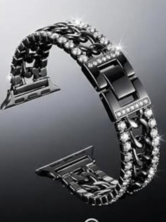 NEW Black Diamond Bling Luxury Apple Watch Band main image 6